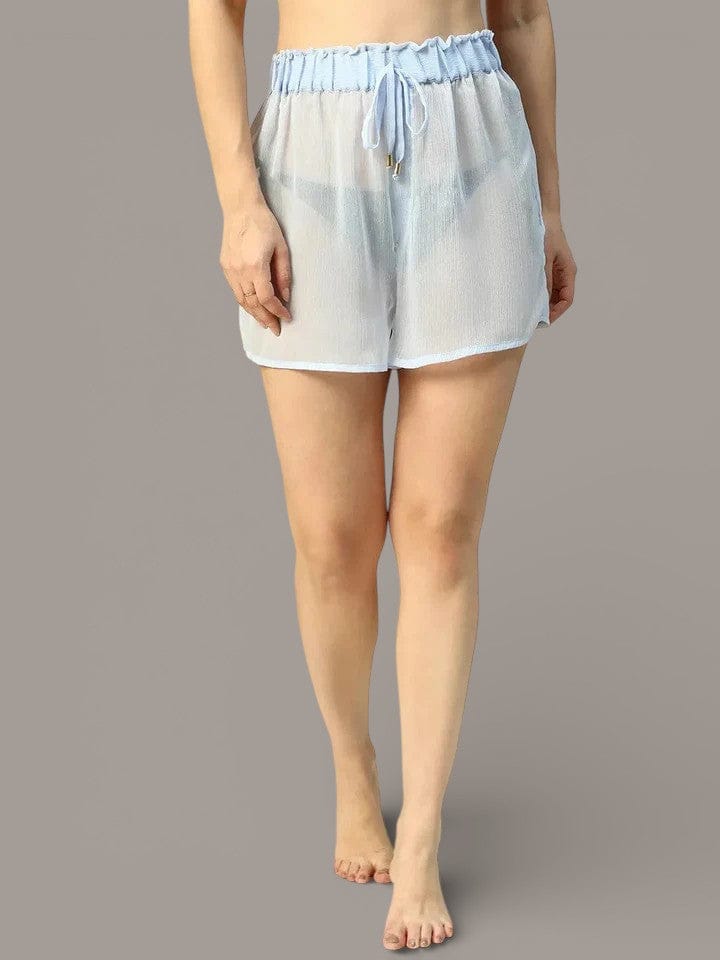 Blue Beachwear Short