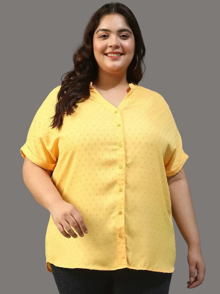 Plus Size Yellow Top
