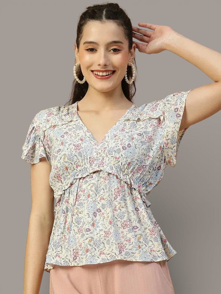 Multicolor Floral Print Top