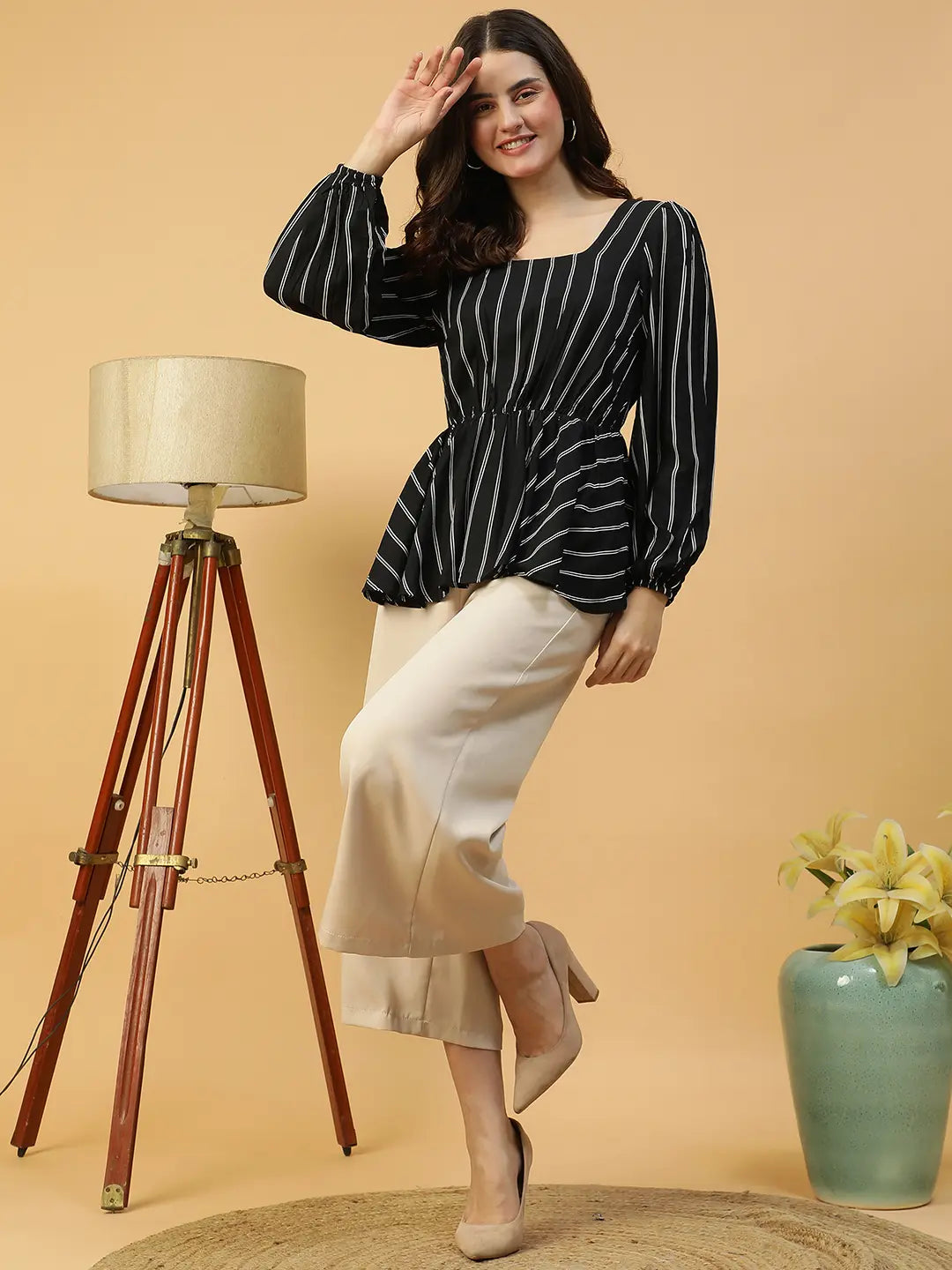 Black Stripe Top
