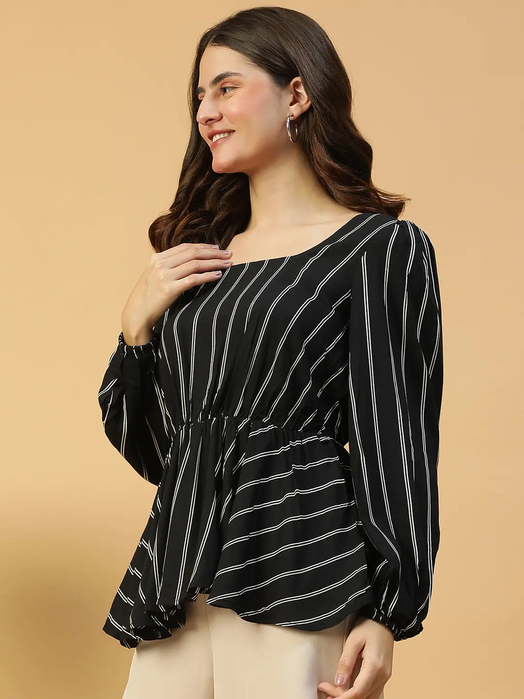 Black Stripe Top