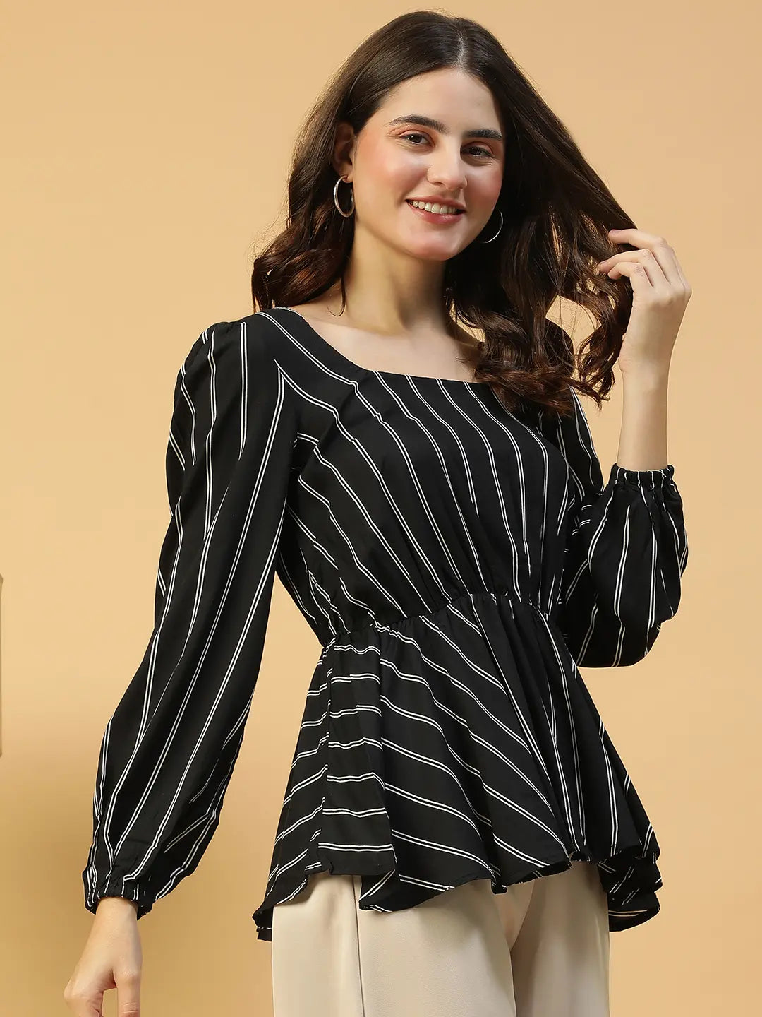 Black Stripe Top