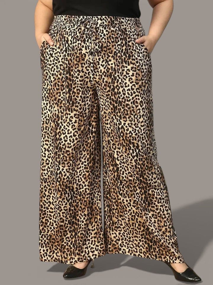 Plus Size Multicolor Animal Print Pant