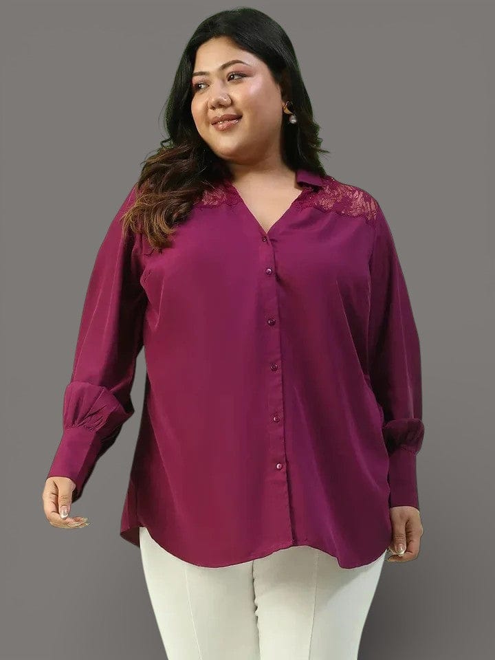 Plus Size Purple Shirt