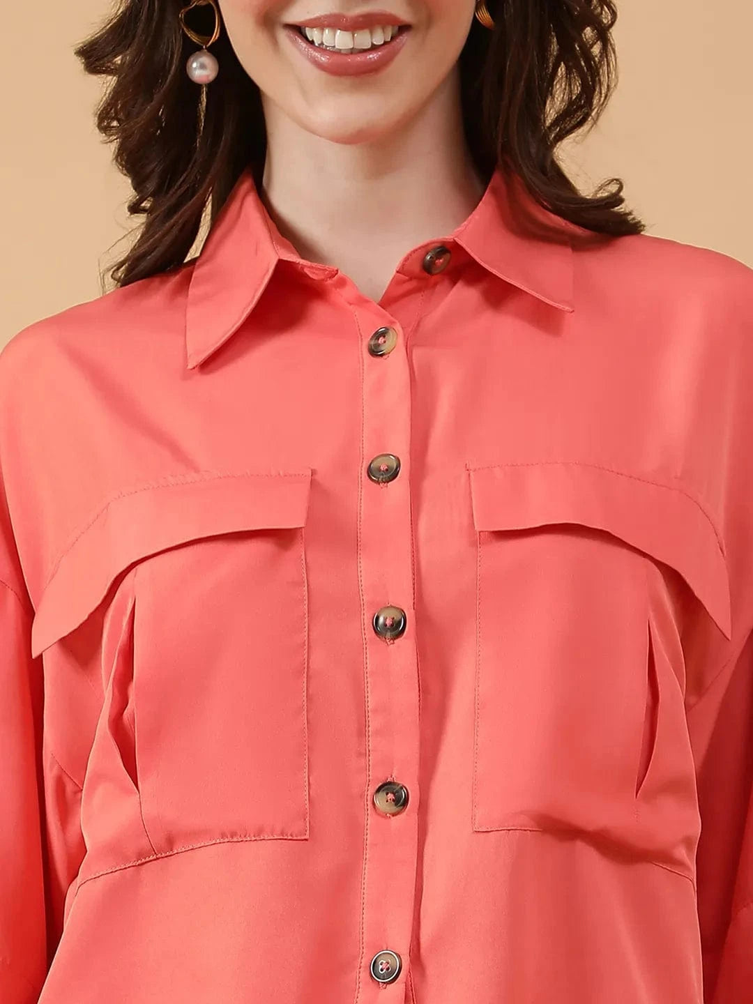 Women Coral Shirt