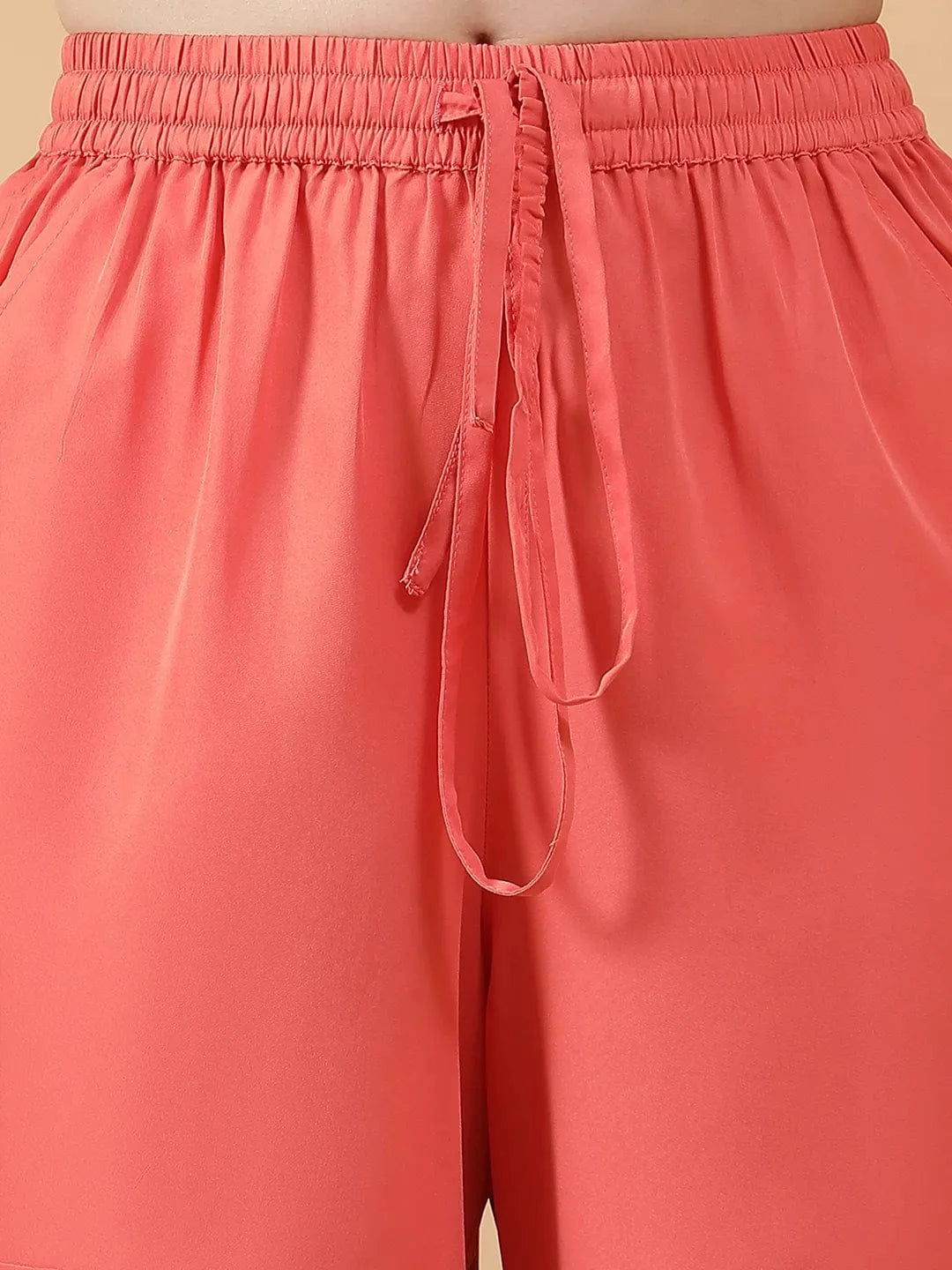 Creative Coral Elasticated With Tie-Up Detail Women Short