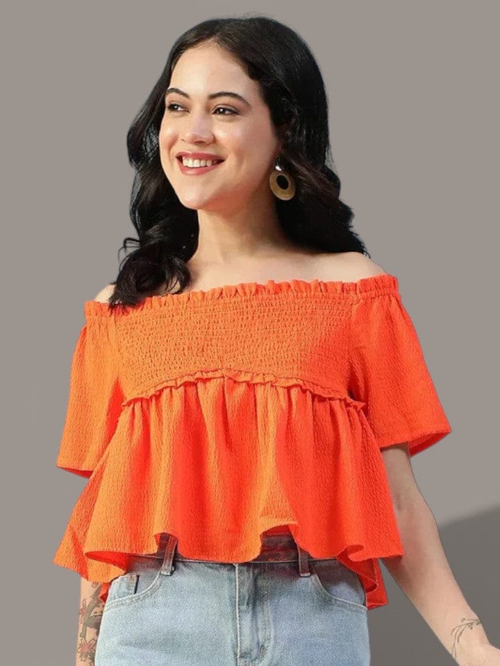 Women Orange Top