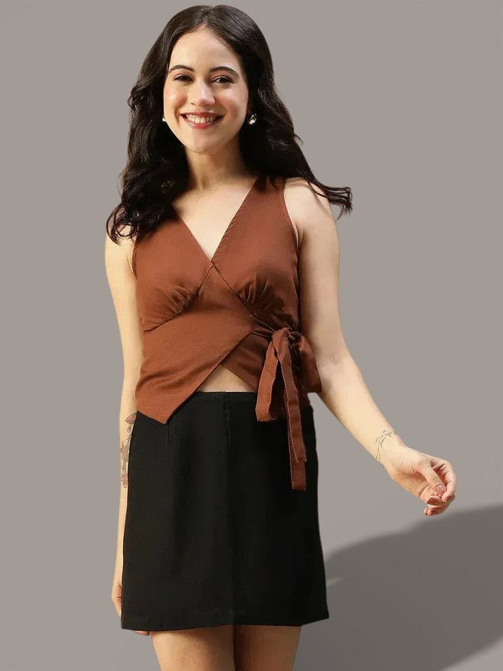 Women Brown Top