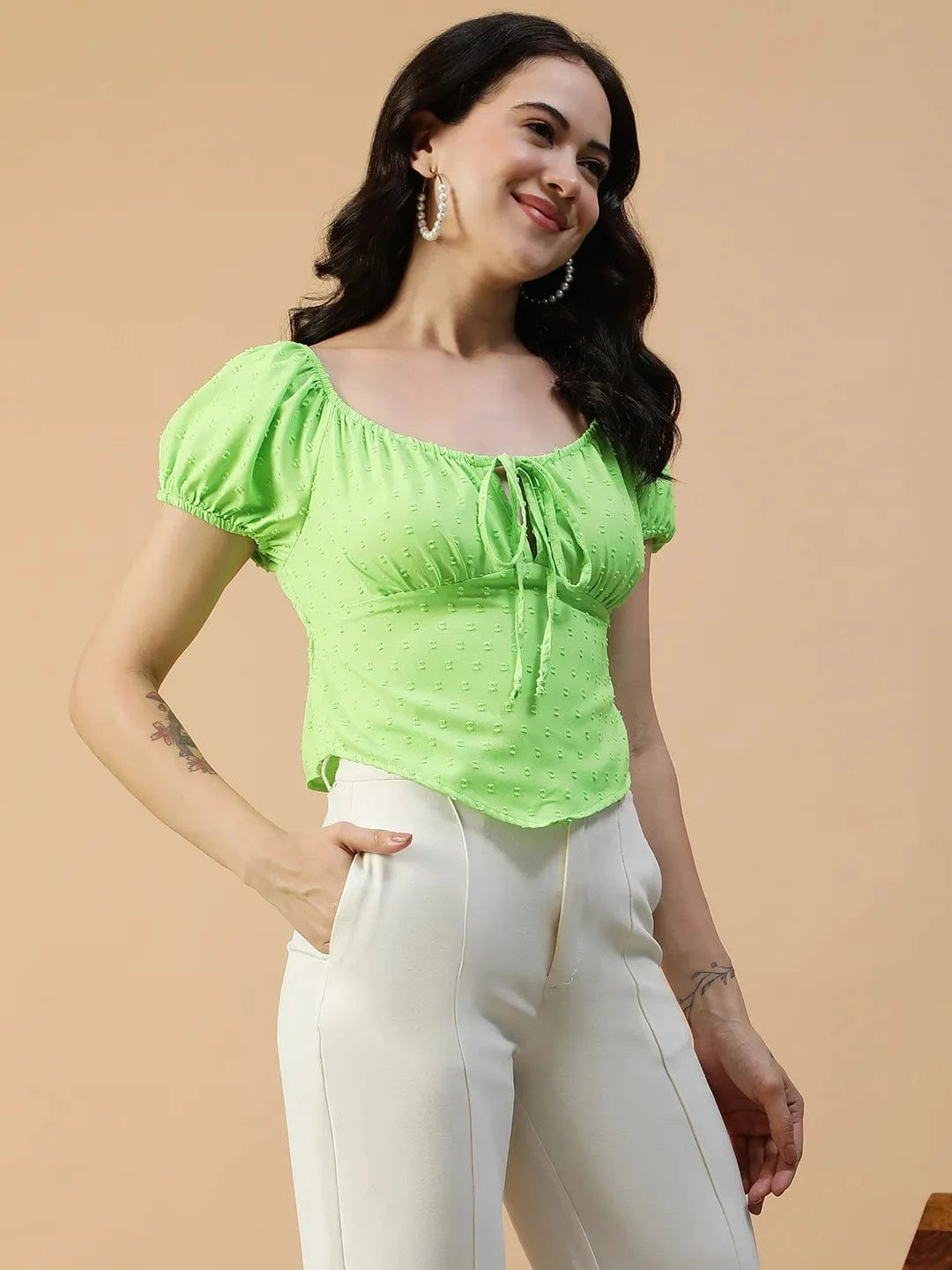Women Green Top