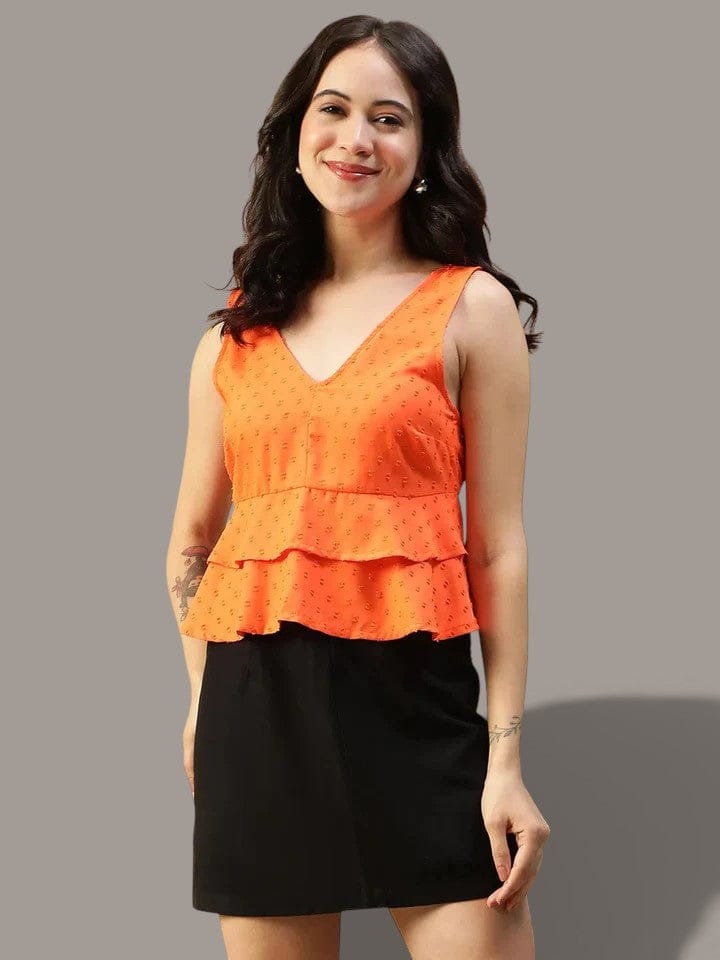 Women Orange Top