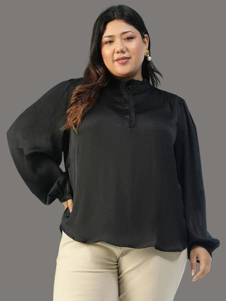 Plus Size Black Top