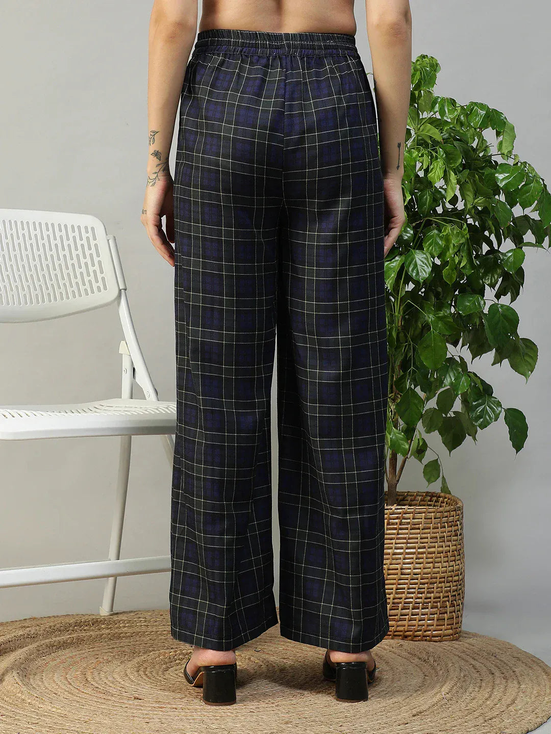 Black Check Pant
