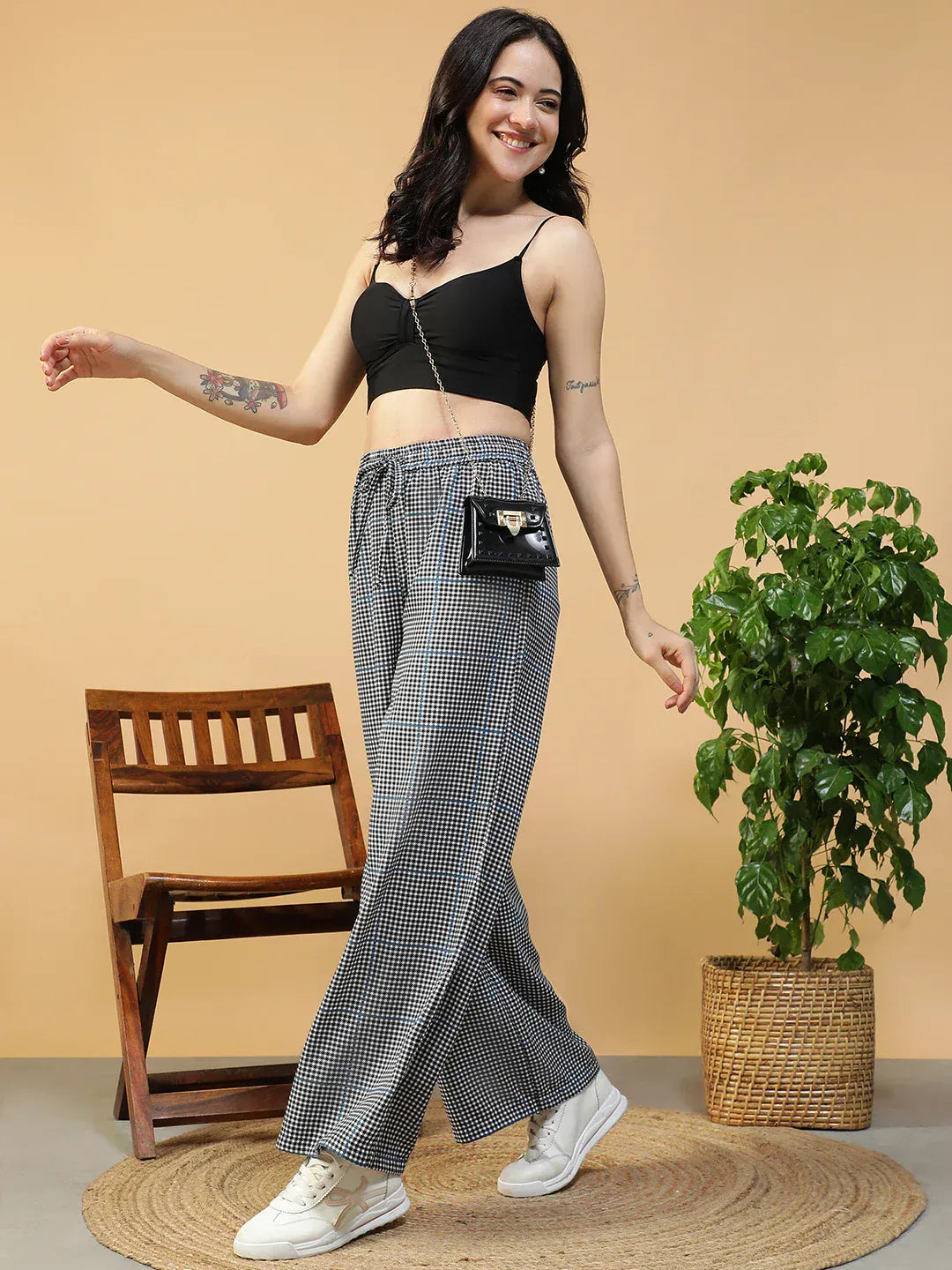 Black & White Check Pant