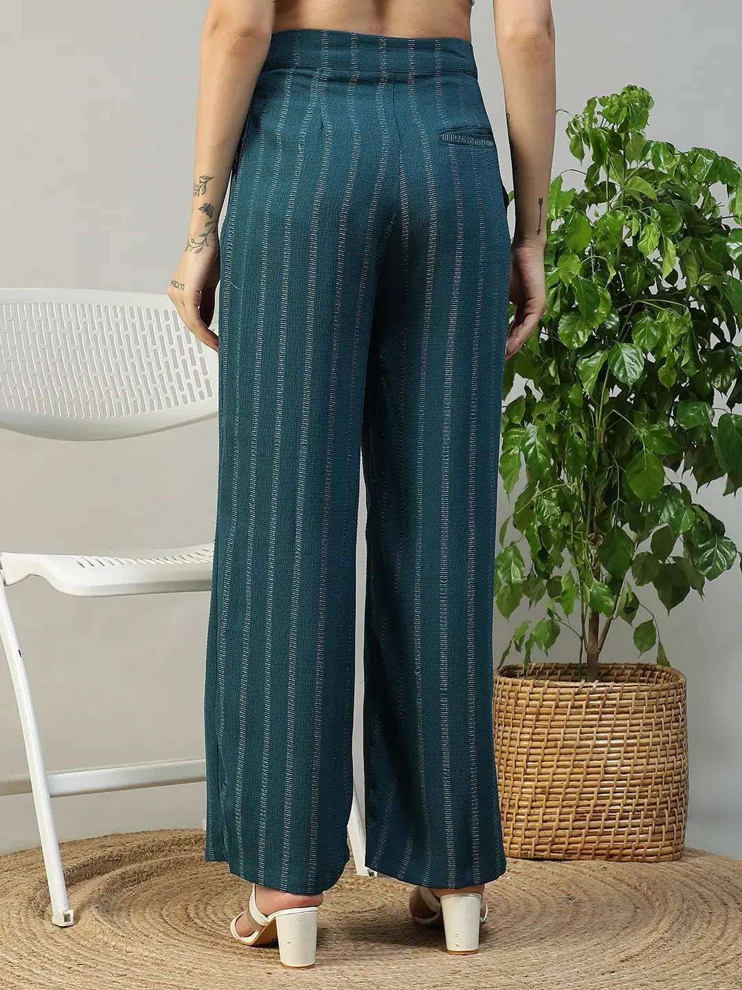 Teal Straight Pant