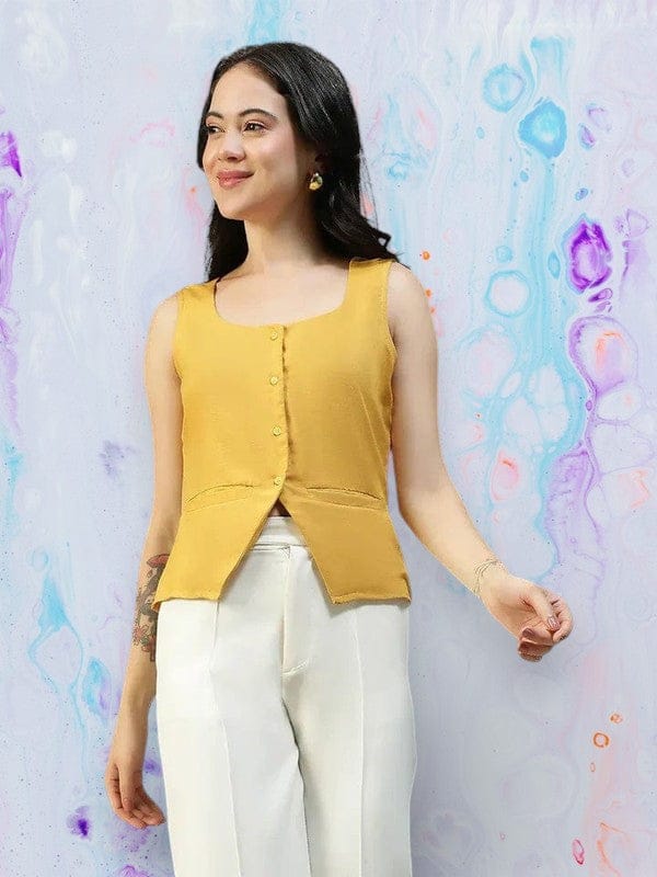 Women Yellow Top