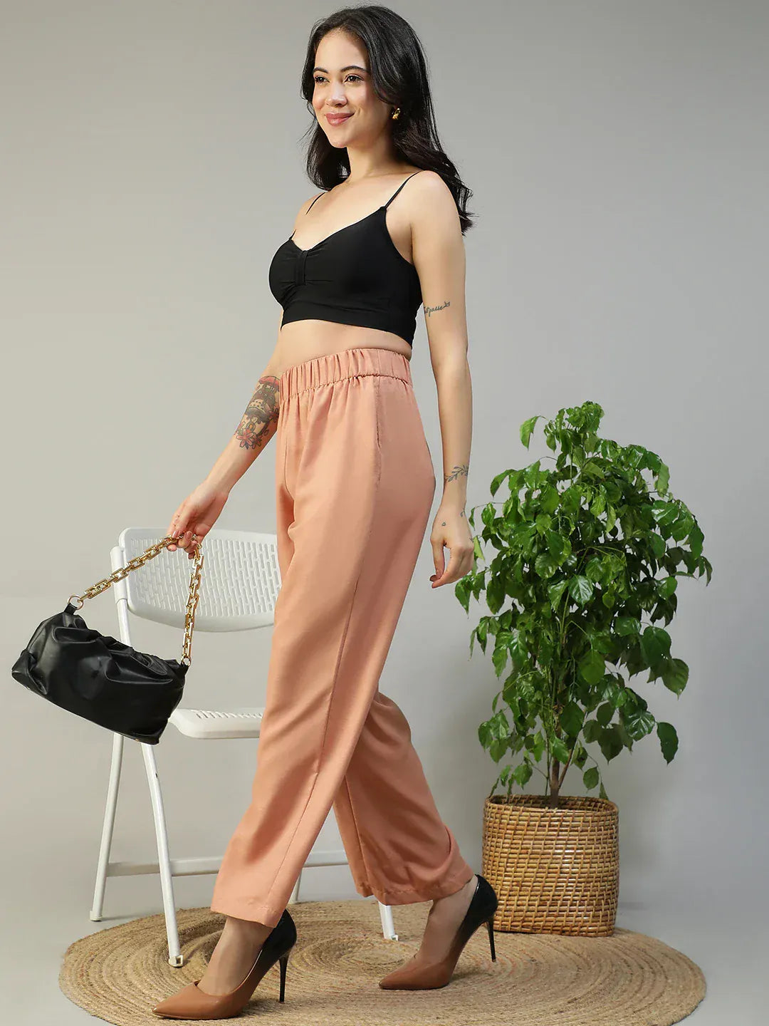 Peach Straight Pant