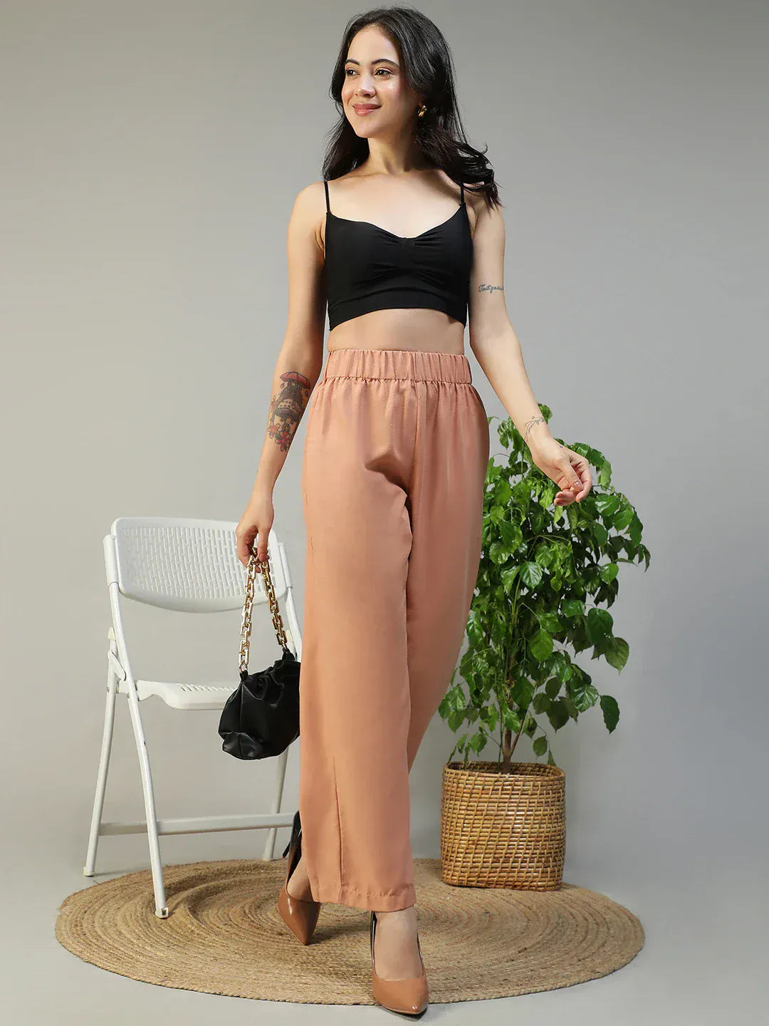 Peach Straight Pant