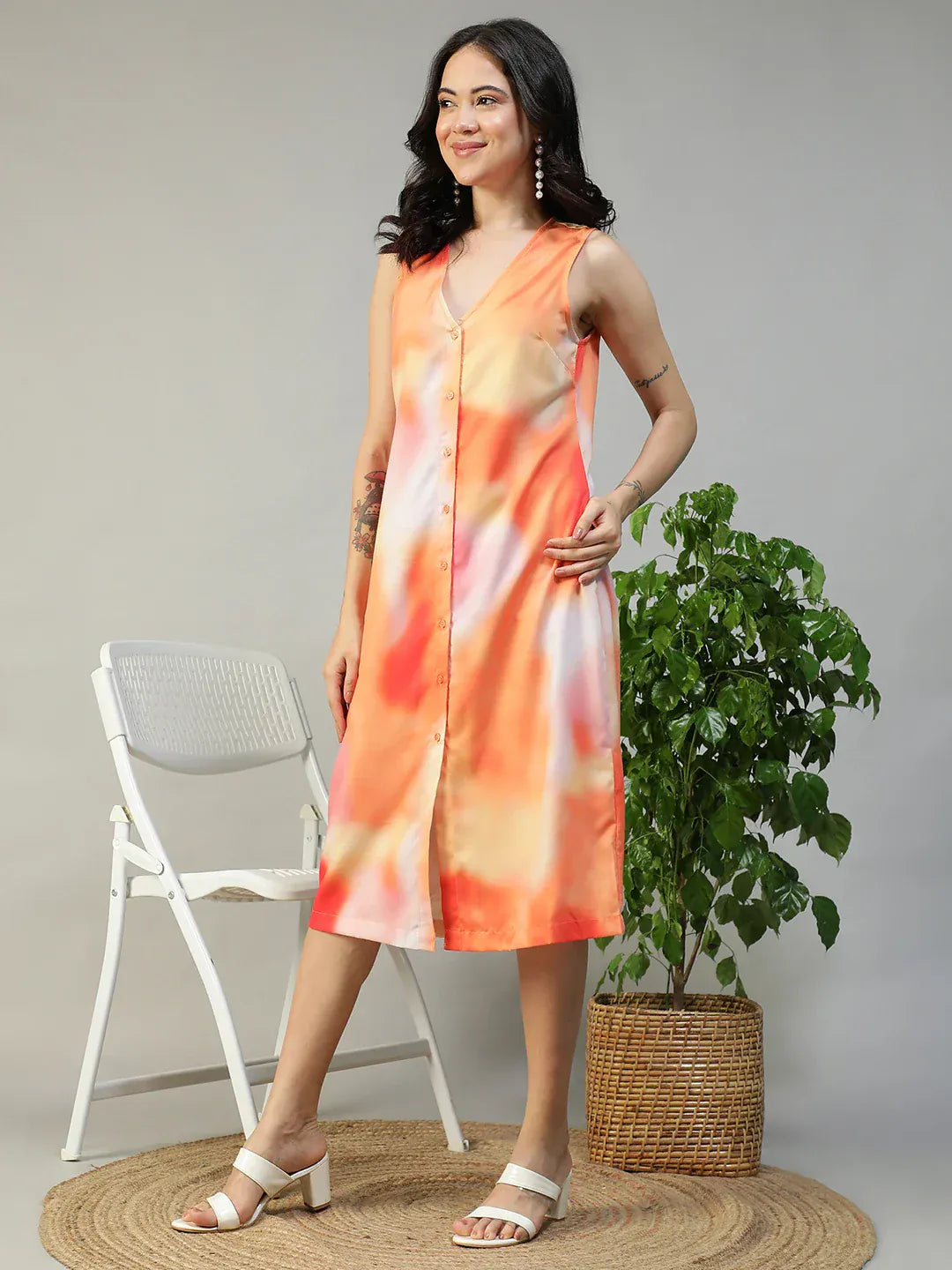 Women Multicolor Printed Dress