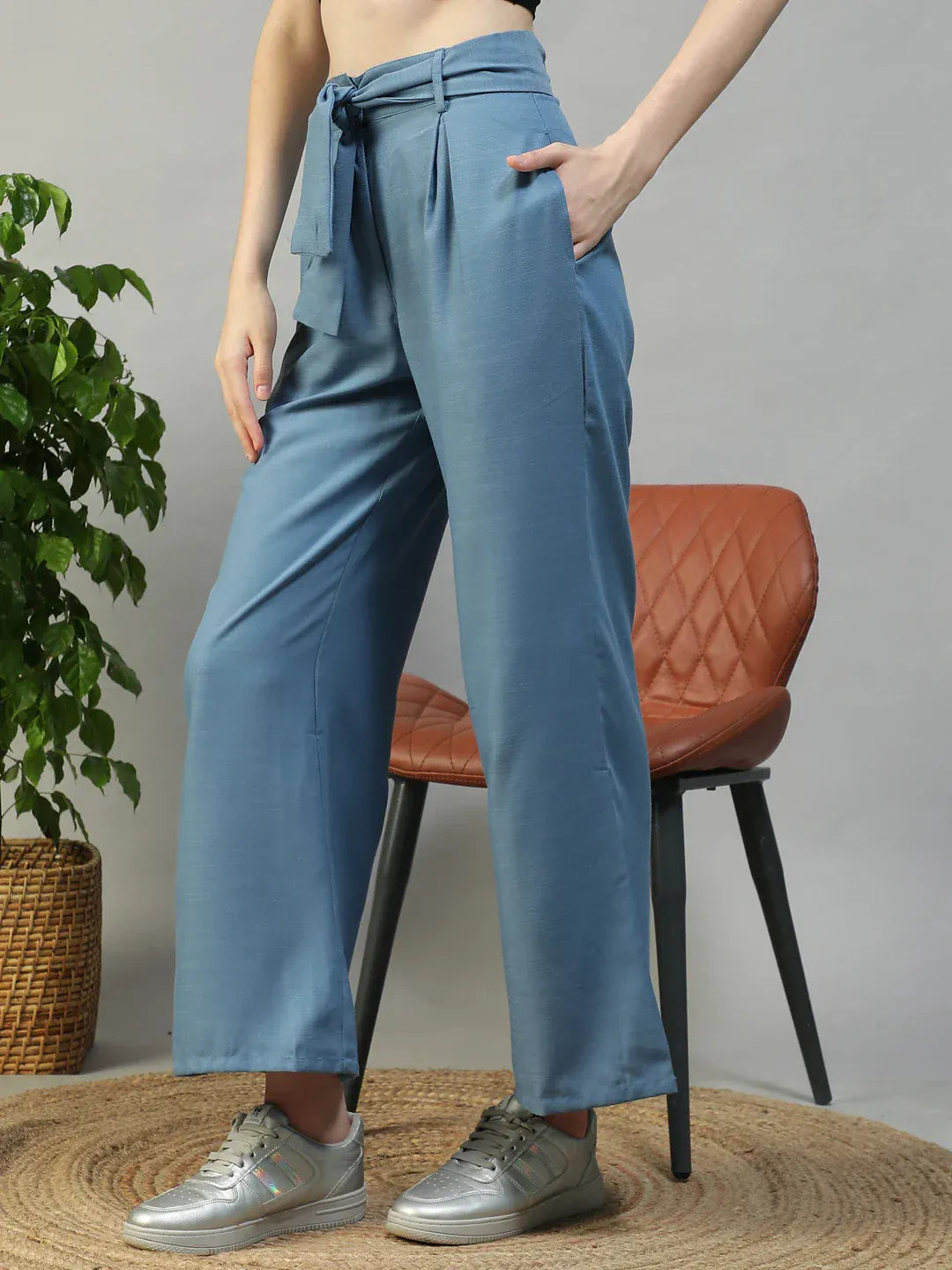Blue Straight Pant