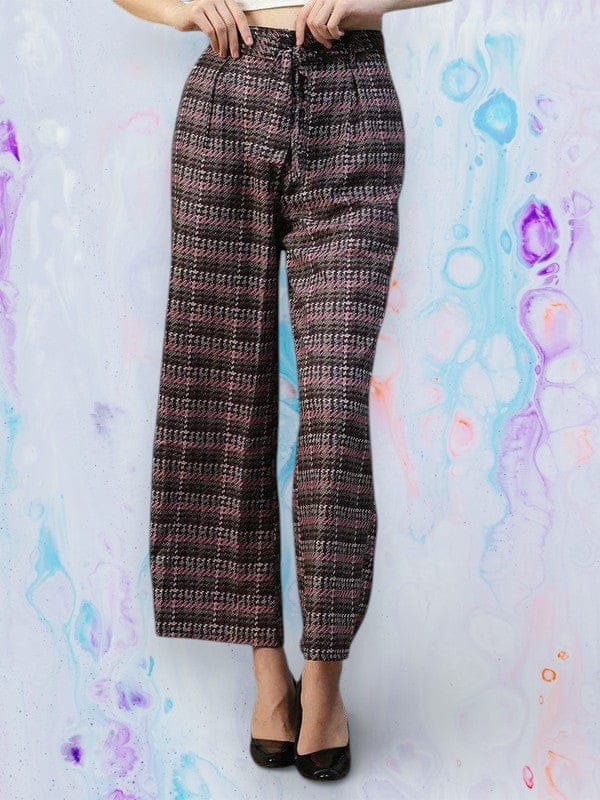 Purple Check Pant