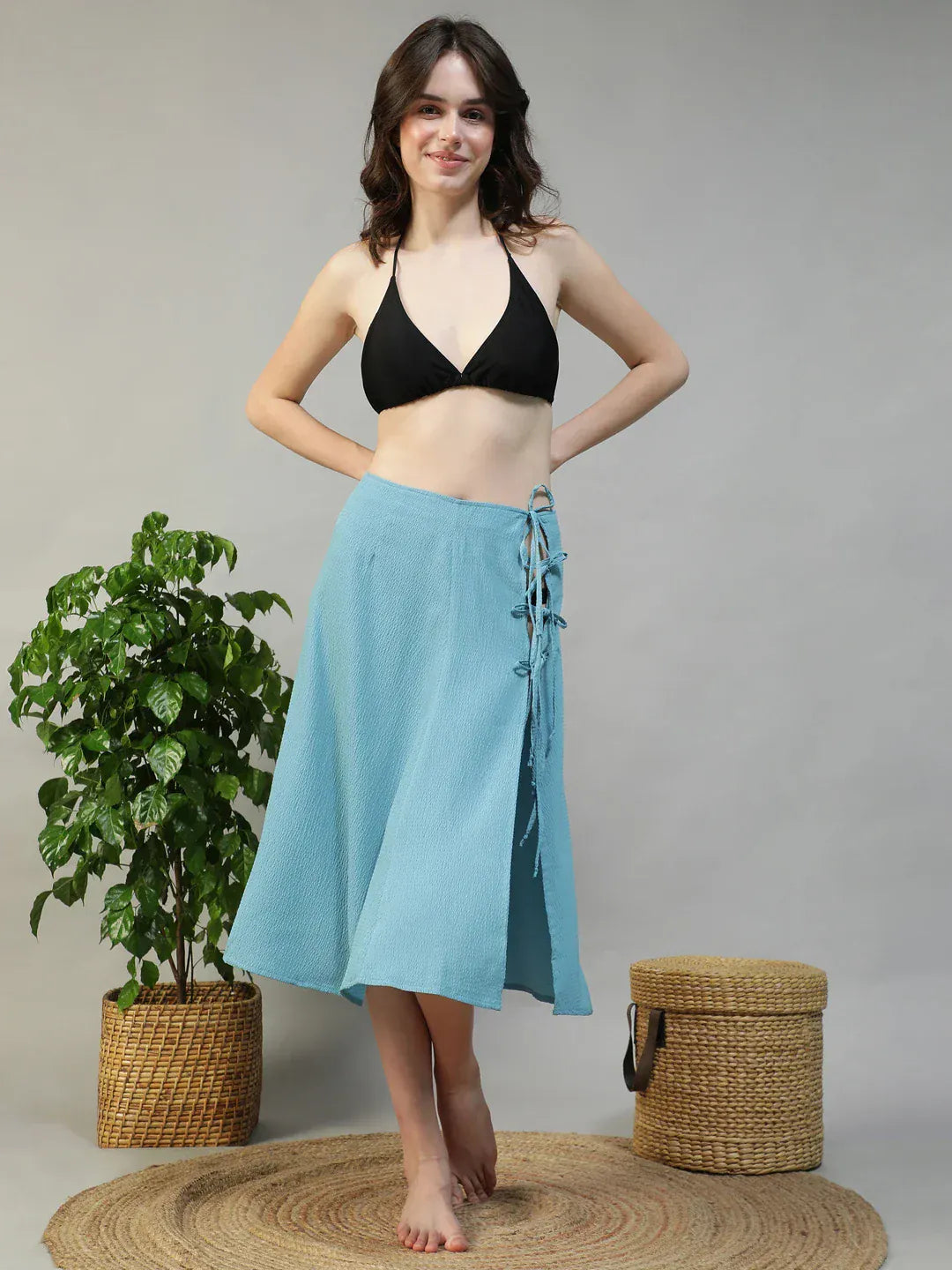 Sky Blue Beachwear Skirt
