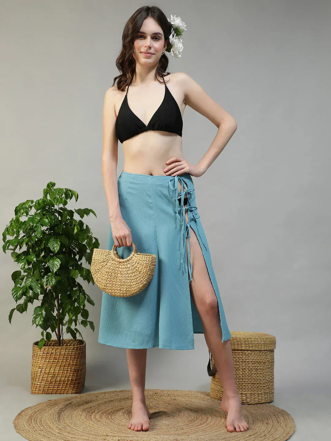 Sky Blue Beachwear Skirt
