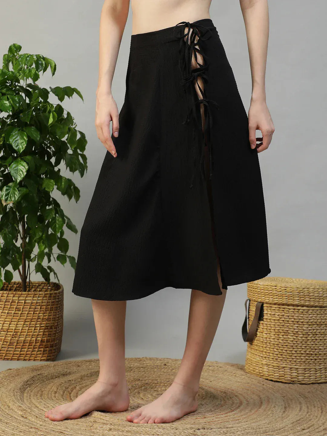 Black Beachwear Skirt