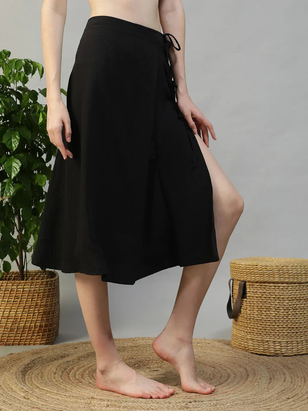 Black Beachwear Skirt