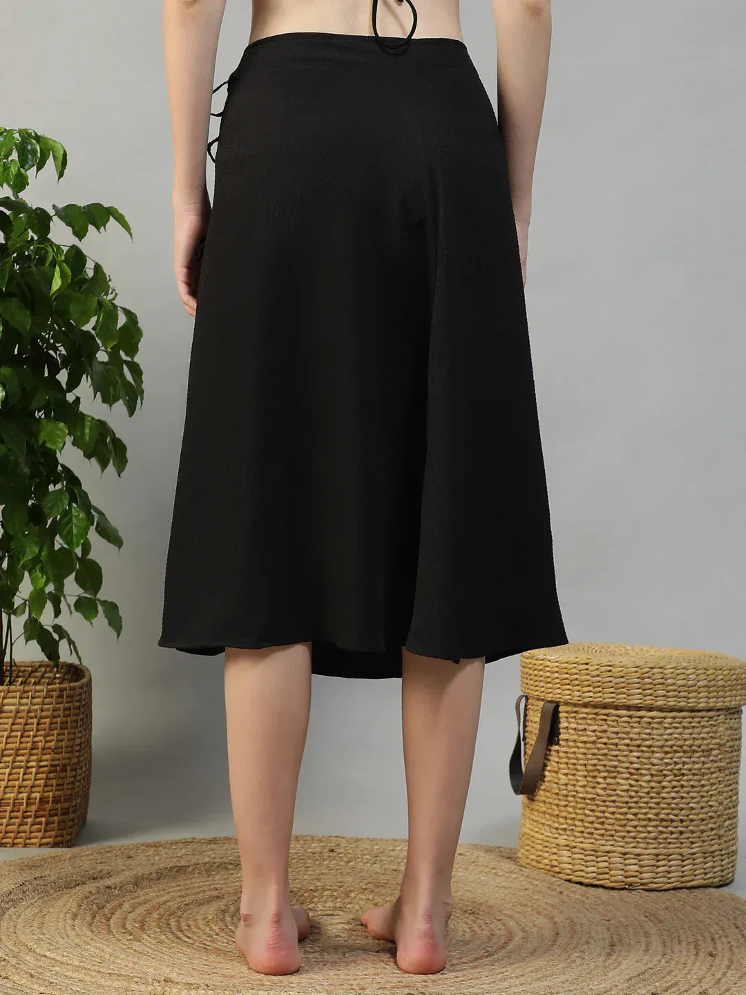 Black Beachwear Skirt