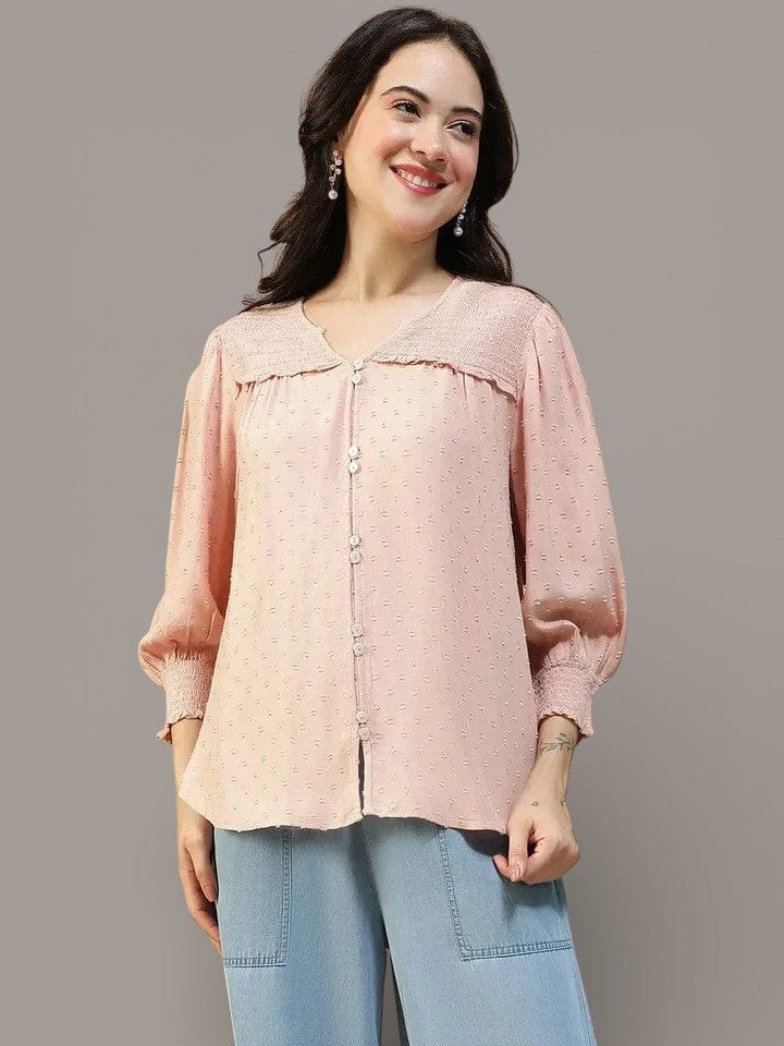 Women Peach Color Top