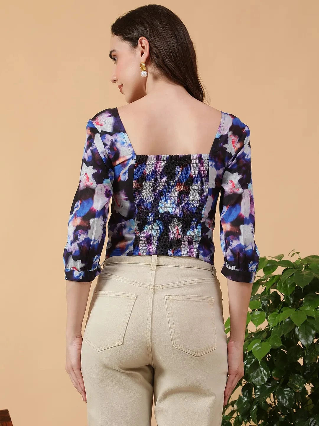 Multicolor Tie-Dye Print Top