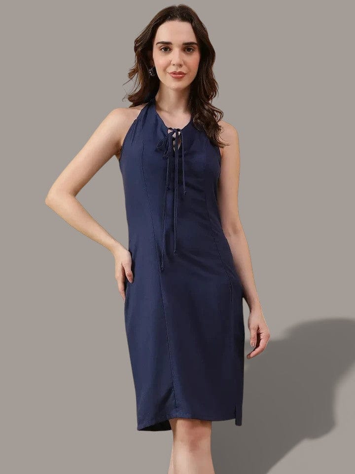 Women Navy Blue Dress