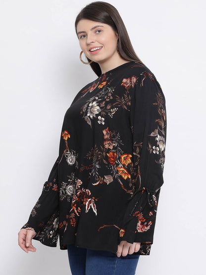 Floral Jewel Quo Plus Size Top For Stylish Women