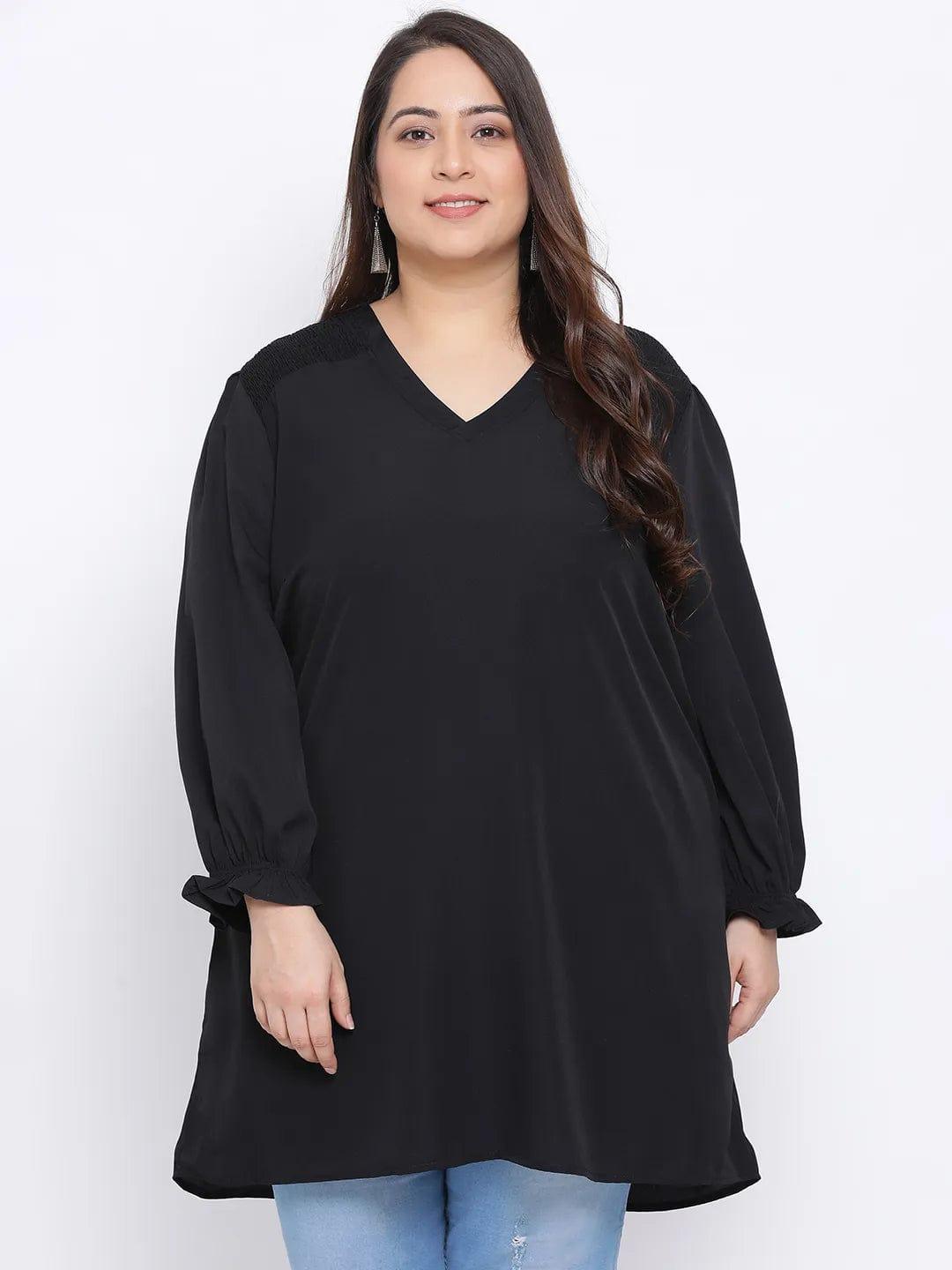 Black Amber Plus Size Women Tunic