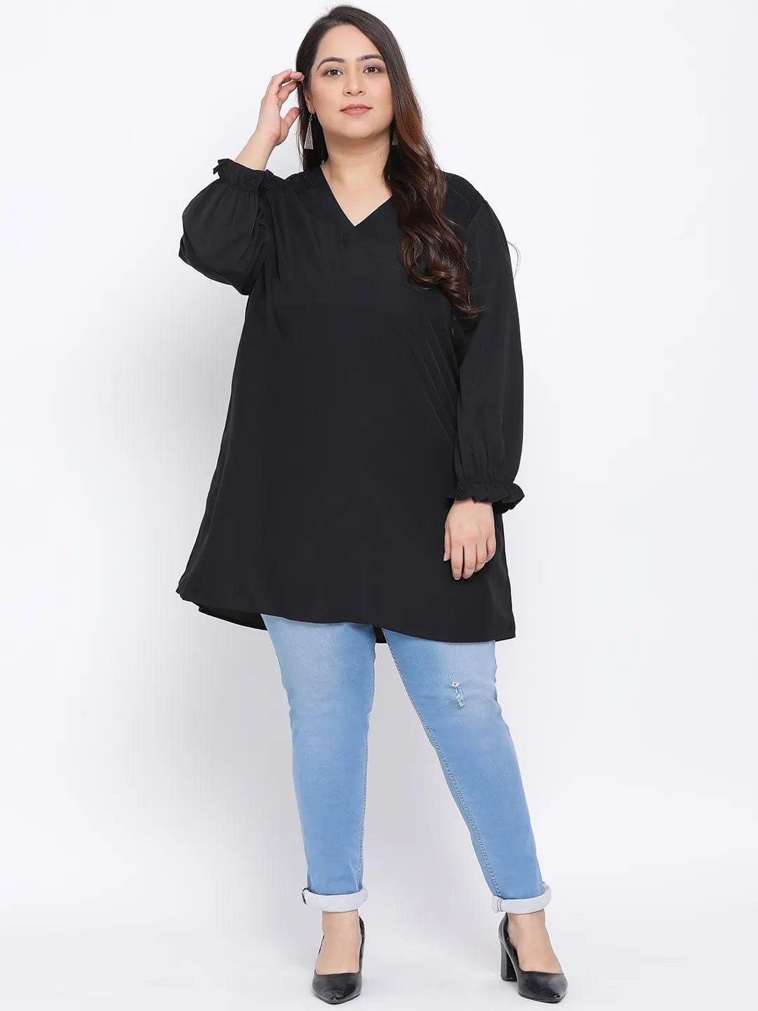 Black Amber Plus Size Women Tunic