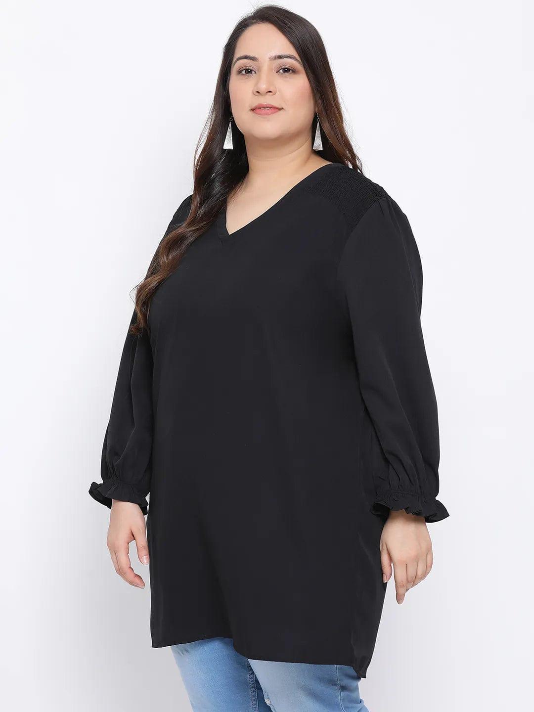 Black Amber Plus Size Women Tunic