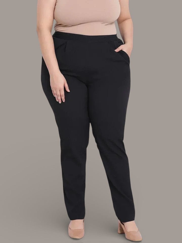 Black Delta Plus Size Pant For Comfortable Daily Wear