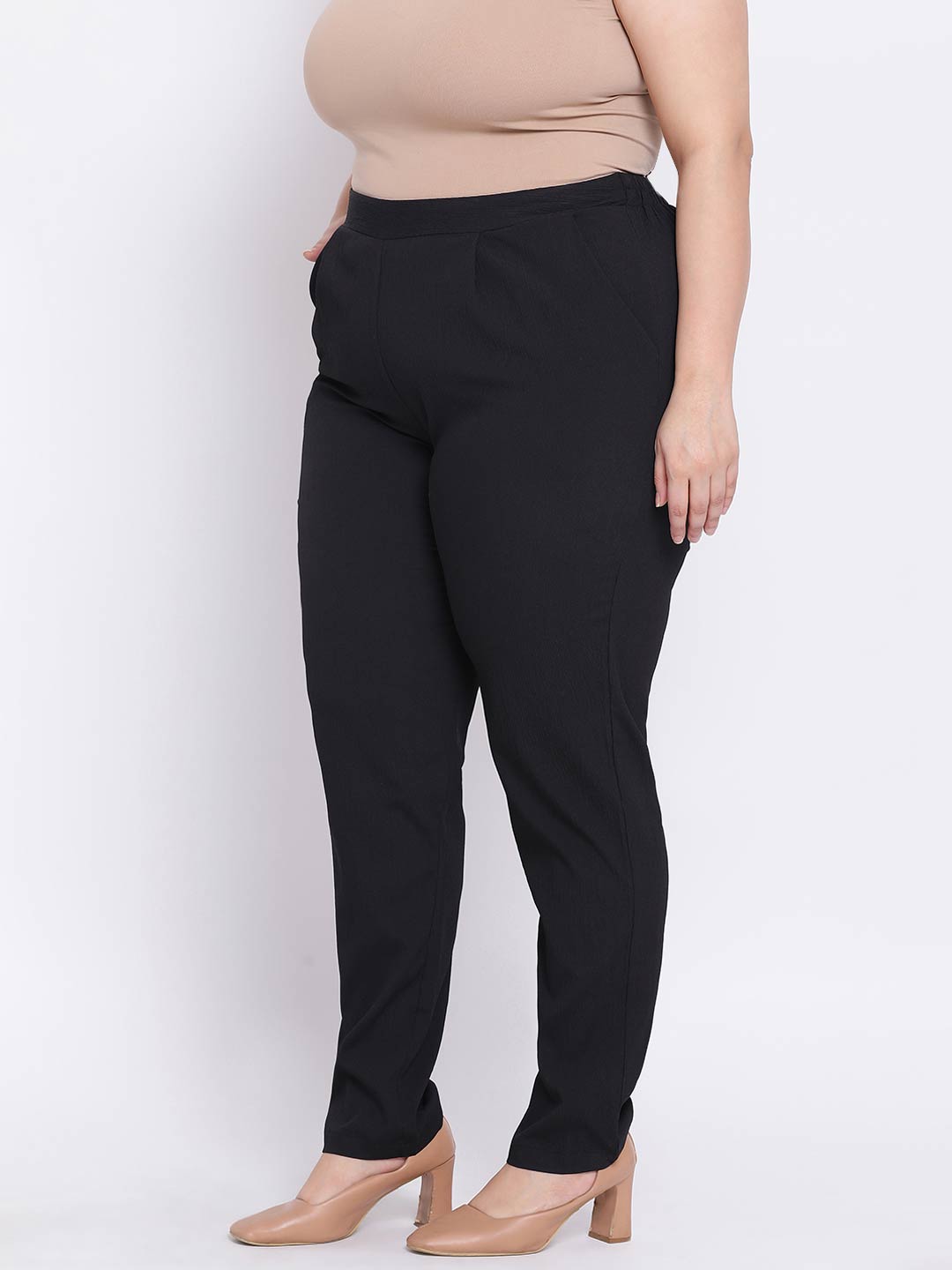 Black Delta Plus Size Pant For Comfortable Daily Wear