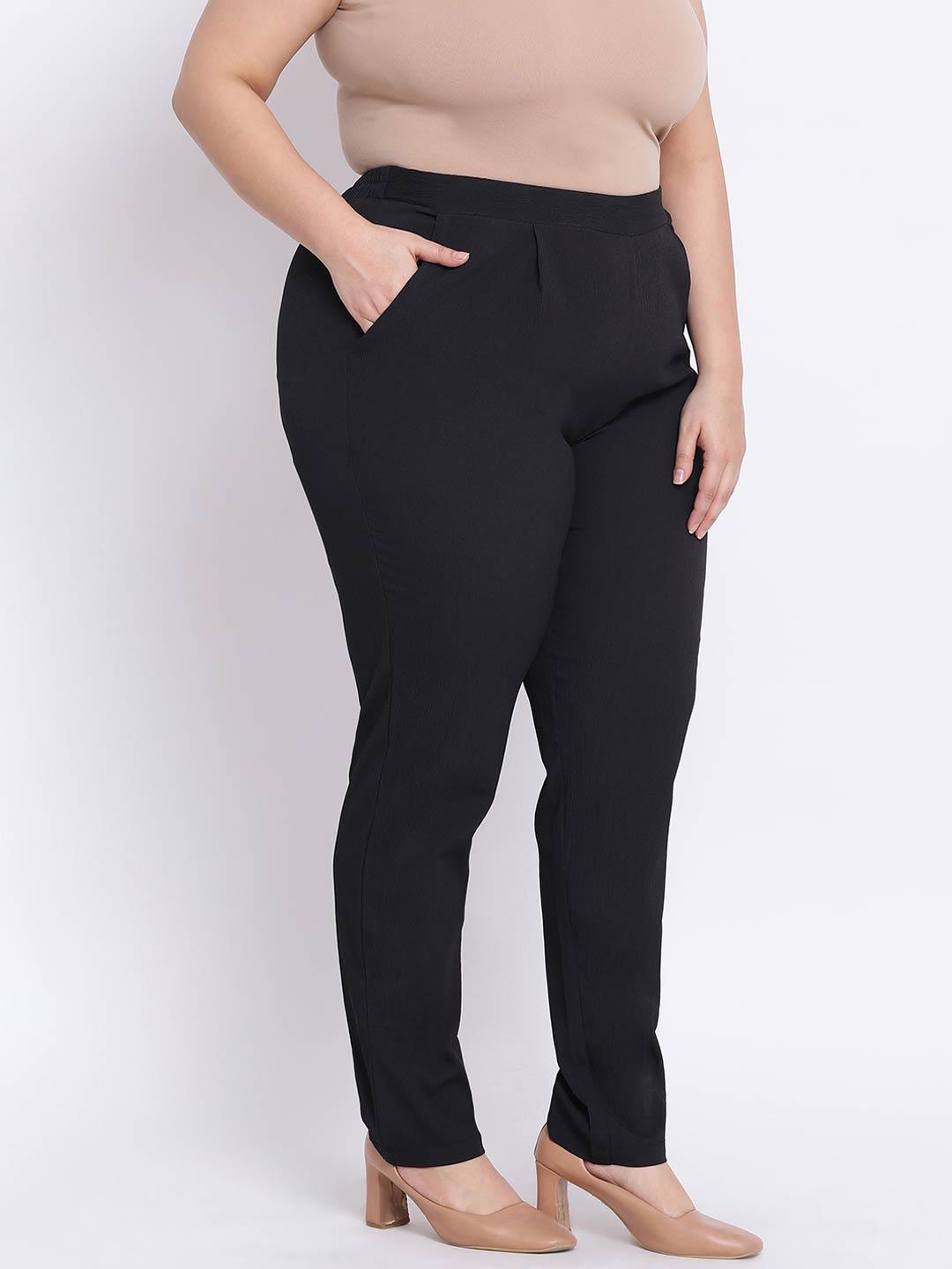 Black Delta Plus Size Pant For Comfortable Daily Wear