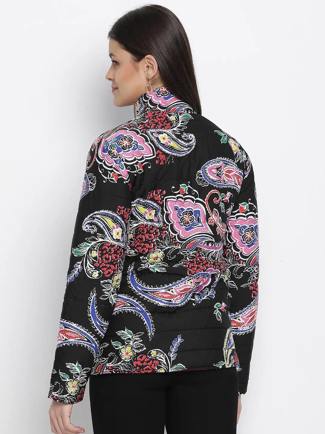 Oddity Printed Smart Print Reversible Quilted Women Jacket