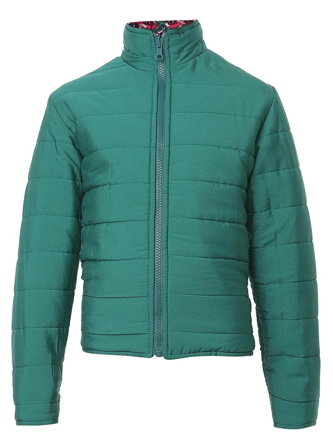 Tail Of Glory Multicolor Reversible Quilted Girl Jacket