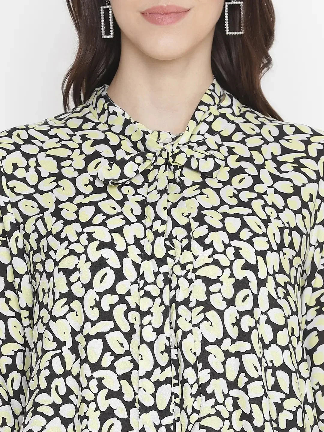 Flecked Floral Print Magical Tie- Knot Women Top - oxolloxo