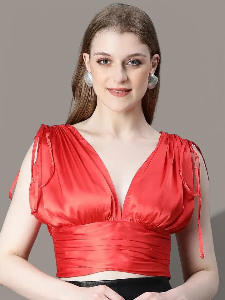 Women's Red Crop Top