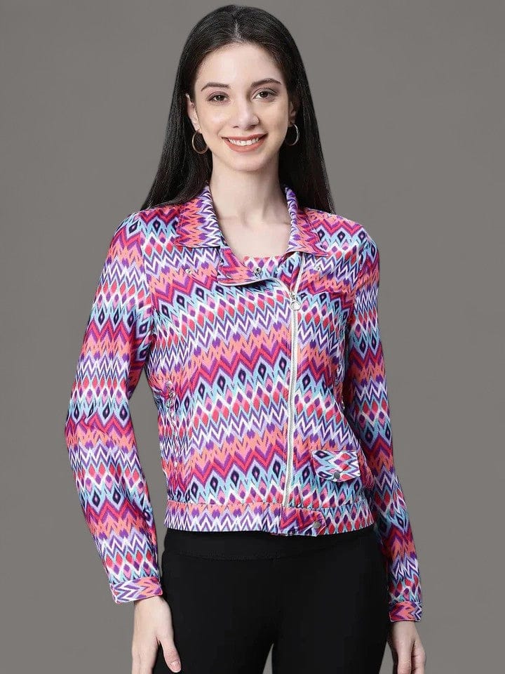 Women Multicolor Bomber Jacket