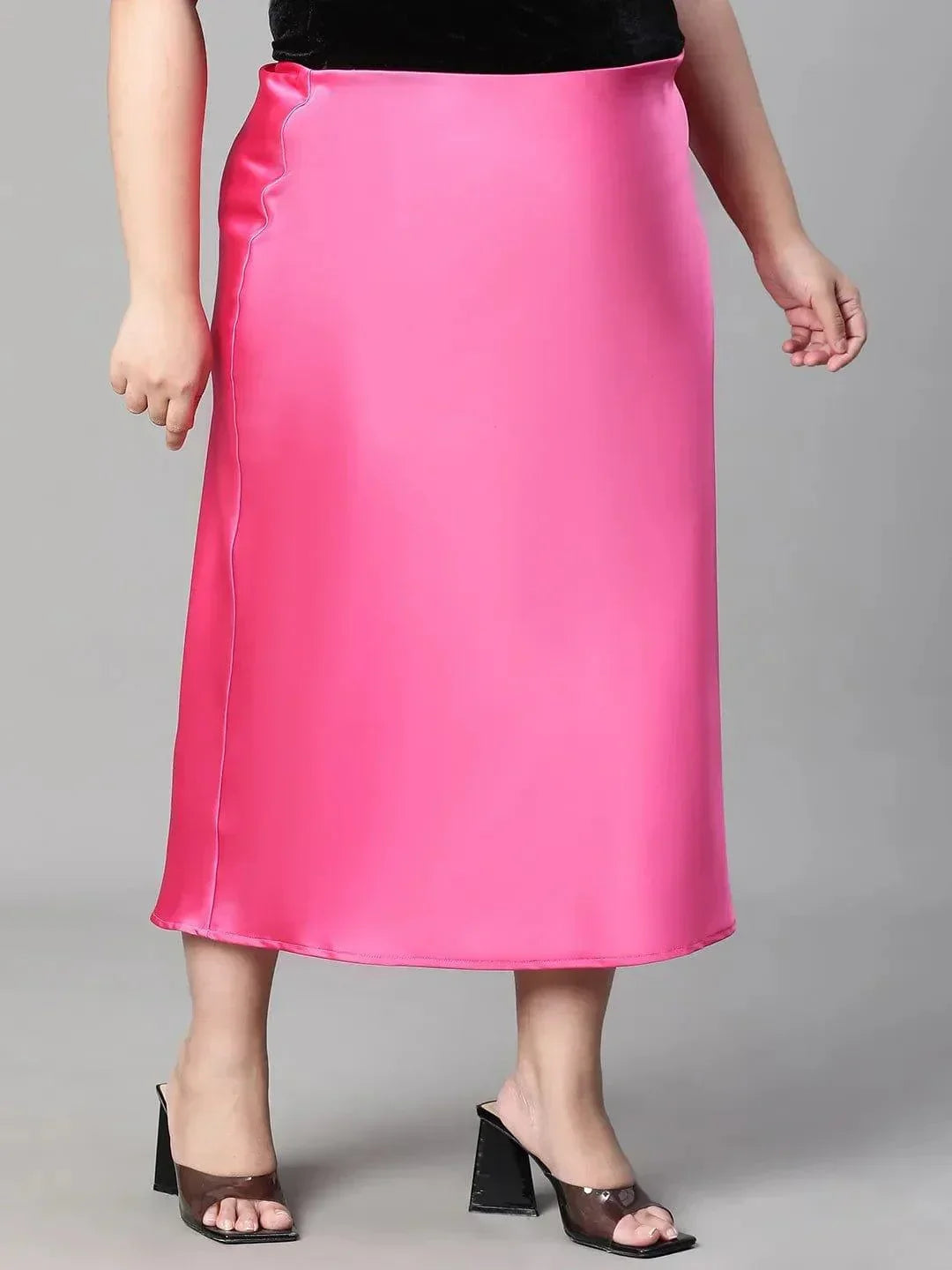 Pencil Skirt Women's Midi Skirts 5xl Plus Size Pink Pencil