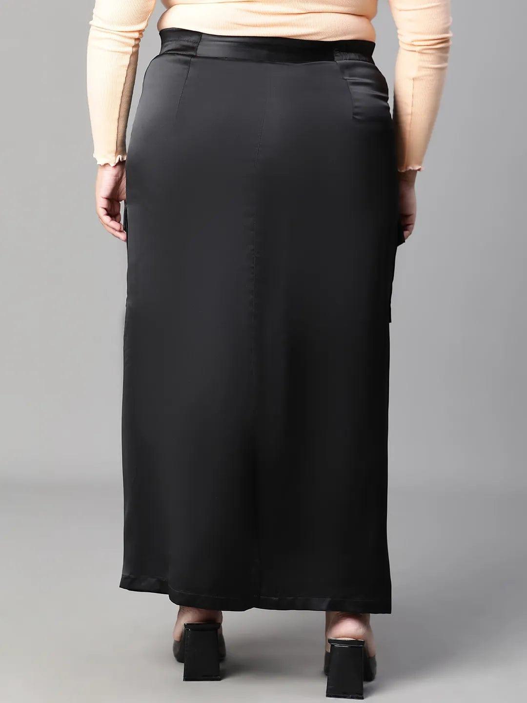 Roger Black Elasticated Multi Pocket Style Plus Size Satin Skirt