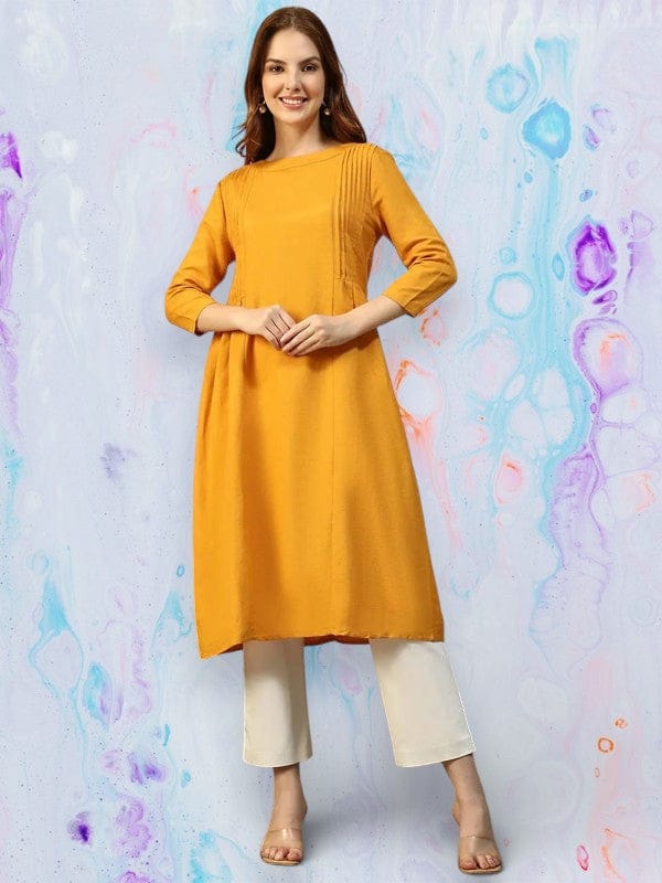 Yellow Cotton Linen Tunic