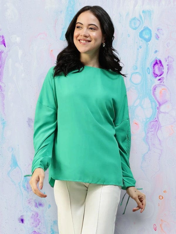 Green Women Top