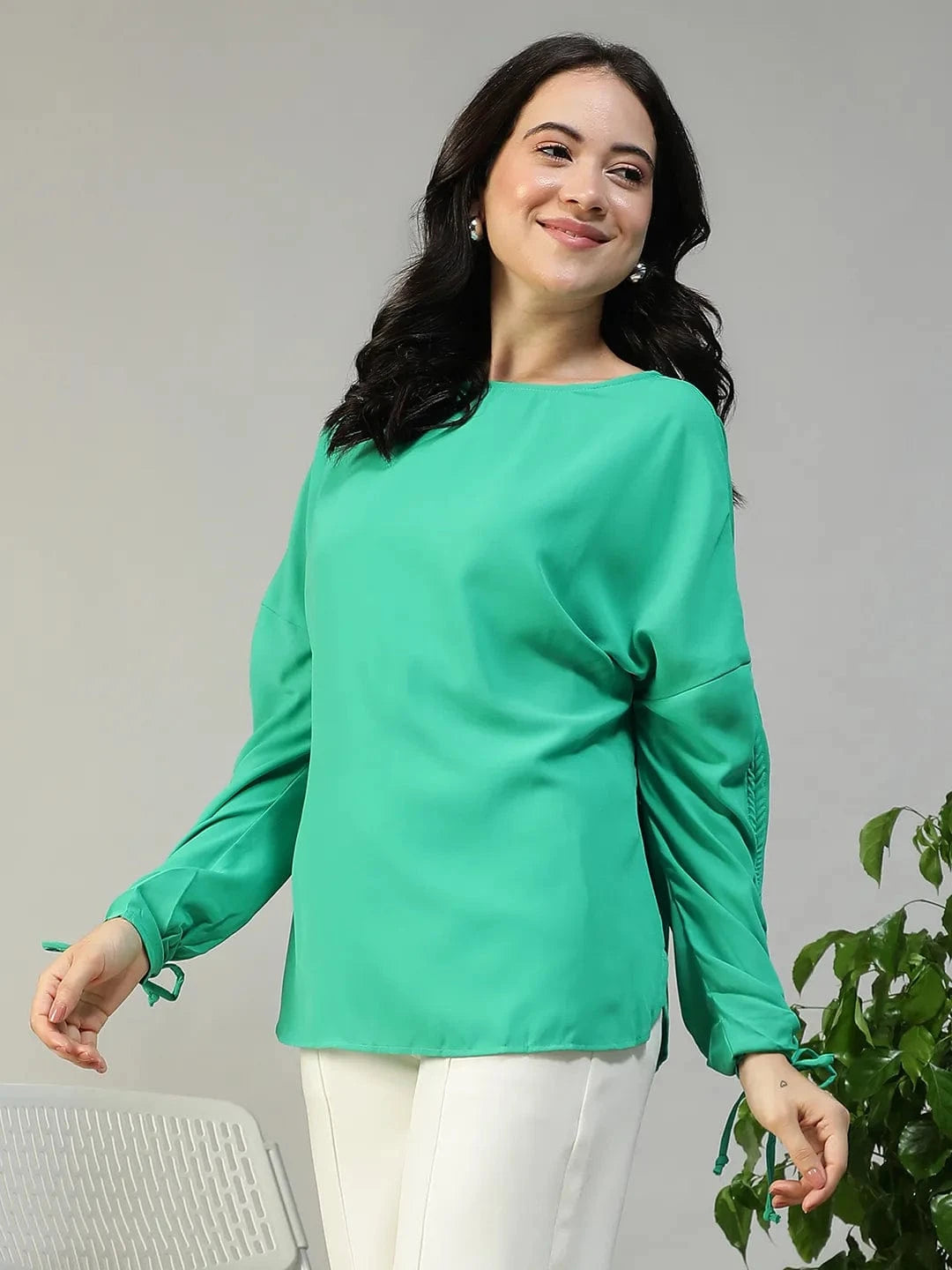Green Women Top