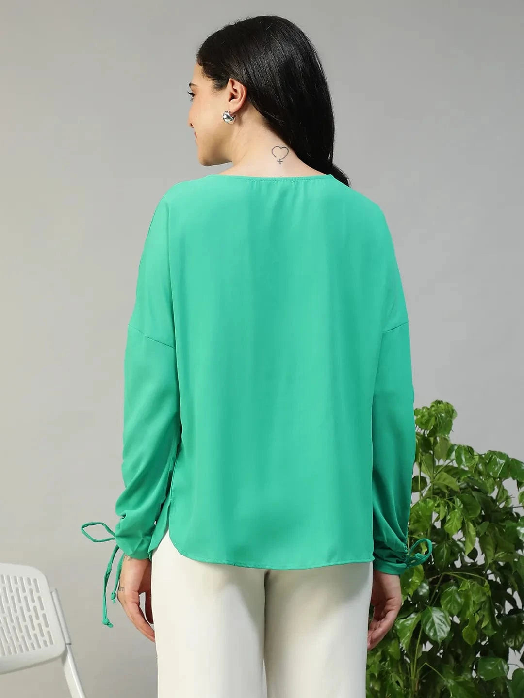 Green Women Top